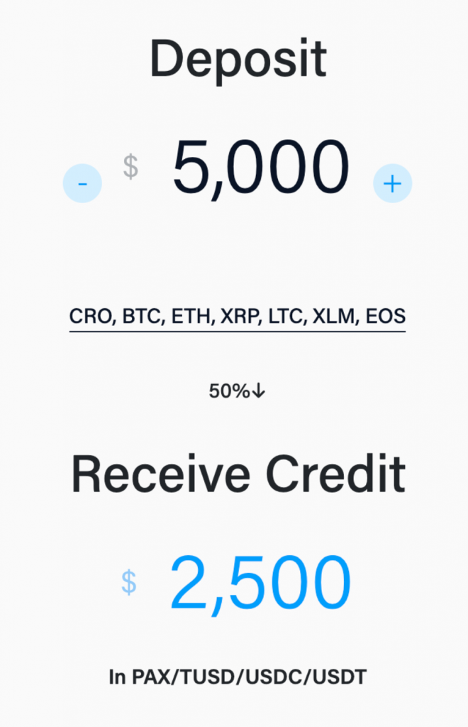 соотношение депозита к кредиту на сайте crypto.com